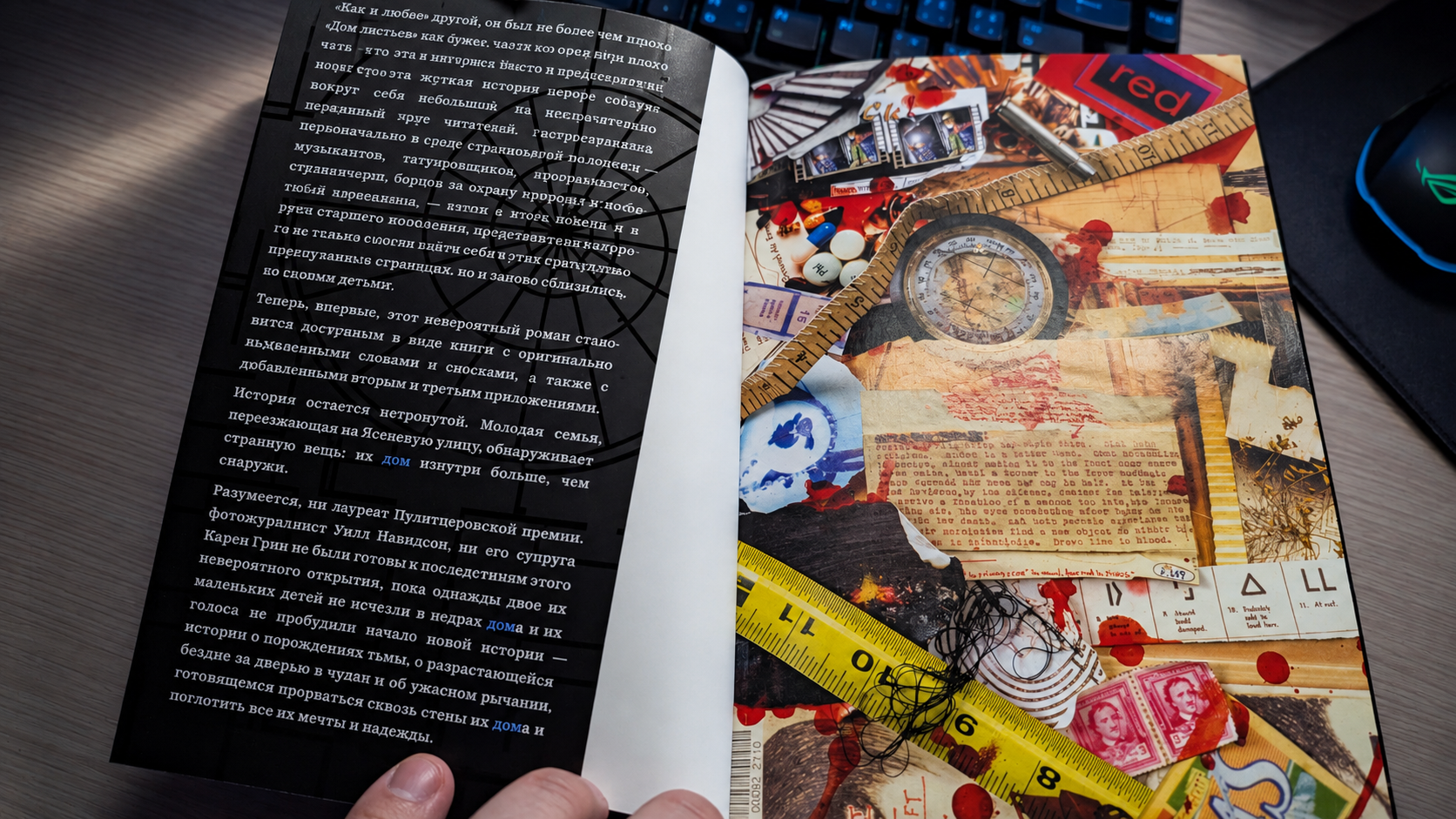 Цветной коллаж и задняя обложка книги